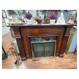 Mantle with decorations