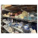 2 shelves of fine china - see description