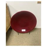 Large red plate