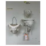 Lot of 3 ceramic animal heads