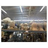 1 shelf of assorted lamps