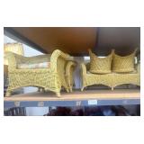 Lot of 6 wicker furniture set