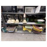 2 shelves of assorted kitchenware