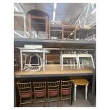 Lot of 16 chairs and 5 tables