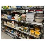 3 shelves of kitchenware - see description
