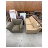 Lot of 3 assorted couch and chairs