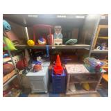 Lot of assorted kids furniture and toys