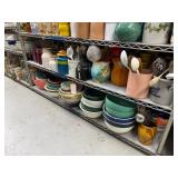 2 shelves of kitchenware - see description