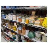 2 shelves of kitchen canisters - see description