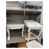 Lot of 3 white wood tables