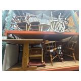 Lot of 18 assorted chairs and tables