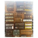 Lot of assorted kitchen wall spices display