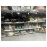 3 shelves of assorted vintage housewares