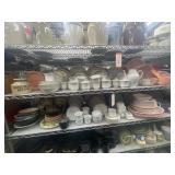 2 shelves of assorted vintage kitchenware