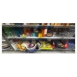 2 shelves of assorted kitchenware