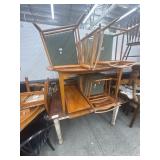 Lot of 2 tables with chairs