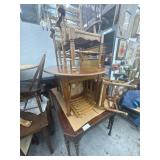 Lot of 2 tables with chairs