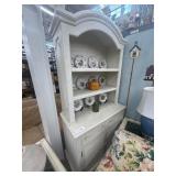 Wood cabinet with decor