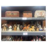Lot of assorted small dog statues