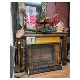 Mantle with Christmas decorations