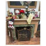 Mantle with Christmas decorations