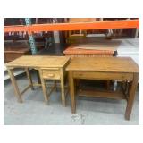 Lot of 2 wood student desks
