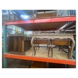 Lot of 9 assorted wooden tables