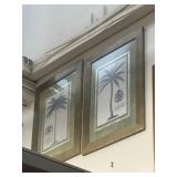 Lot of 2 palm trees frames
