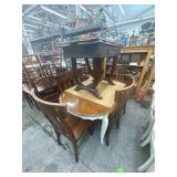 Lot of 2 tables with chairs