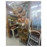 Lot of 17 copper and brass kitchen wall art