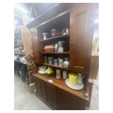 Hutch with assorted housewares