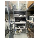 Lot of assorted electronics with rack