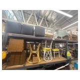 Lot of 17 assorted chairs and stands