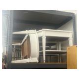 Lot of 3-piece white wooden tables
