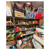 Lot of assorted kids toys and decorations