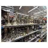 2 shelves of candle holders - see description