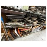 2 shelves of trays and boards - see description