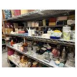 2 shelves of bath accessories - see description