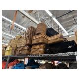 Top shelf of picnic baskets - see description