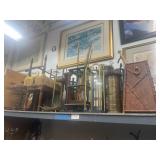 Lot of assorted umbrella stand and stool