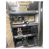 Lot of assorted electronics with rack