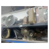 Lot of 14 assorted fans and heaters