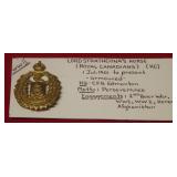 LORD STHRATHCONA'S HORSE ( KC ) BADGE