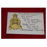 ROYAL NEW BRUNSWICK  REG'T  (QC) BADGE