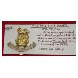 W W1  MILITARY FOOT POLICE   BADGE