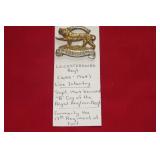 LEICESTSHIRE REG'T   BADGE