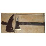 i PAK  SURVIVAL HATCHET W/ LEATHER BLADE COVER