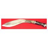 KUKRI TYPE KNIFE -- HANDLE DAMAGED