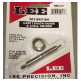 LEE - 303 BRITISH -CASE LENGTH GUA. & SHELL HOLDER