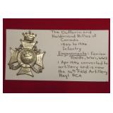 THE DUFFERIN AND HALDIMAND RIFLES OF CANADA -BADGE